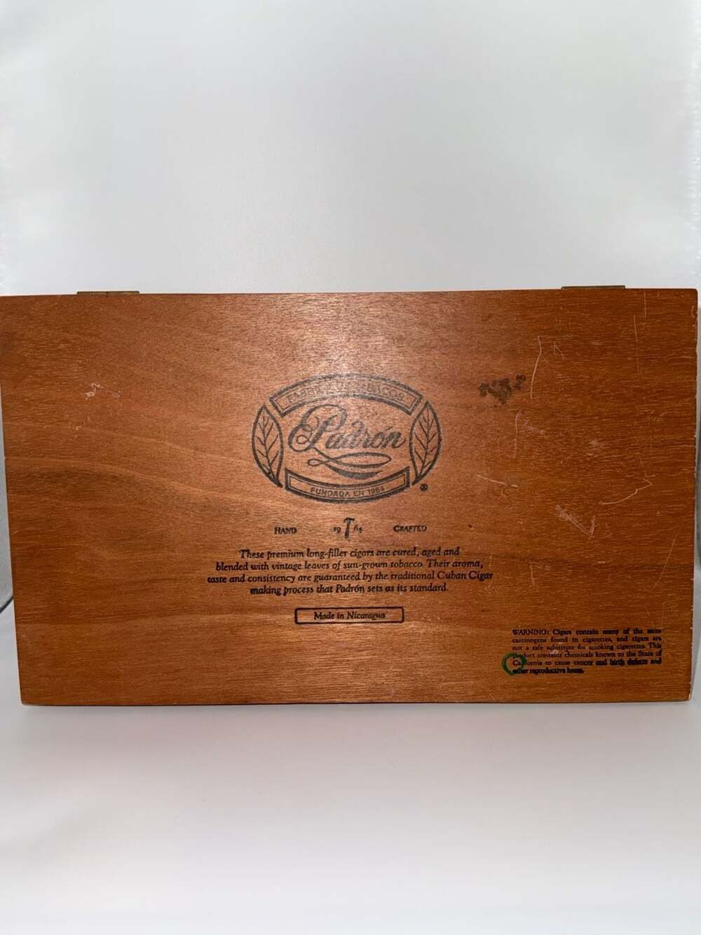 Padron 1964 Anniversary Series Empty Wooden Cigar Box for 25 Exclusivos